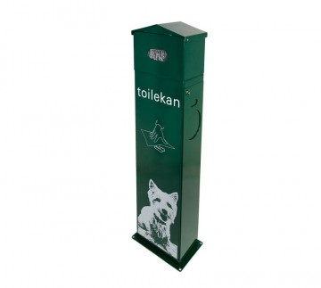 Avfallsbeholder og dispenser for hundeposer TOILEKAN - VTOG