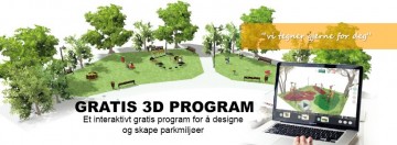 3D tegning av uteområde - prosjektering og design