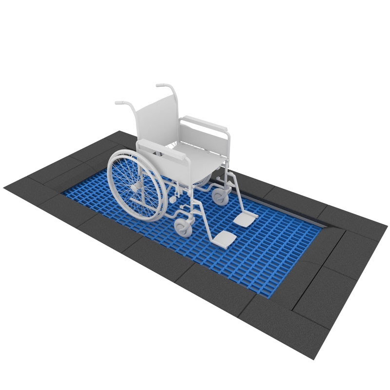 Trampoline 300x150cm som også er egnet for rullestol