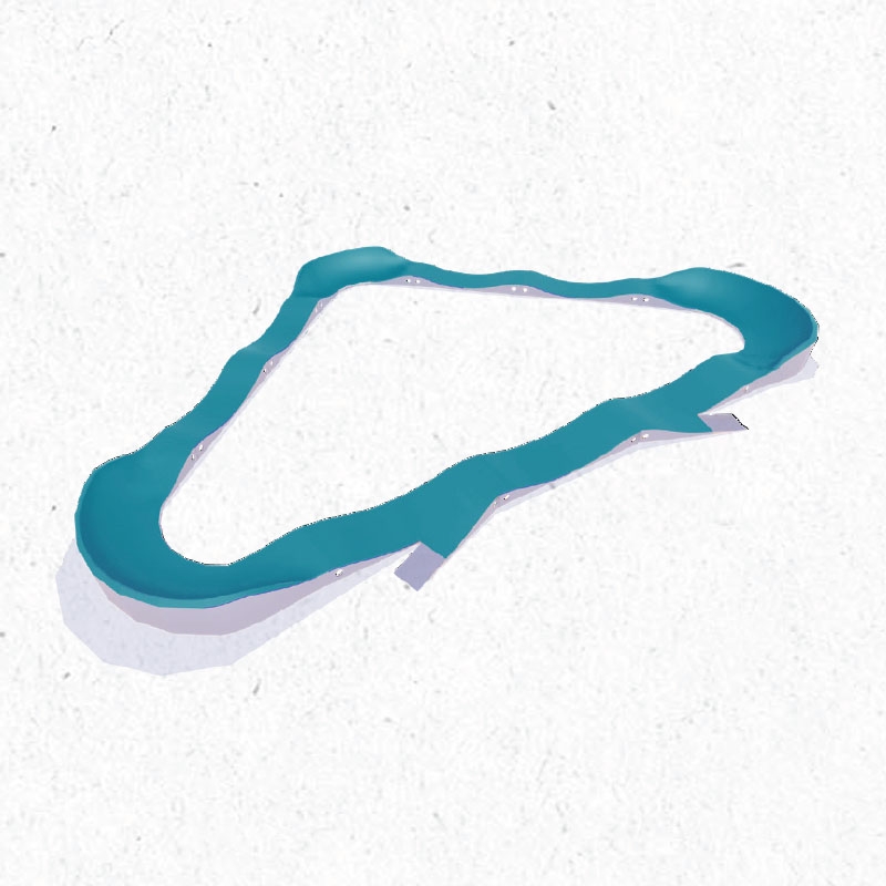 Trekantet pumptrack bane med 54 meters kjørelengde. Gir enda lengre flyt, høyere kapasitet og bedre progresjon enn mindre modeller. Modulbasert løsning med stålramme og kompositt kjøreflate – ideell for park, skole og nærmiljøanlegg.